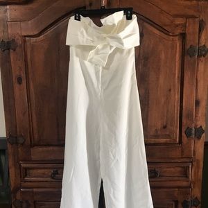 NWT White Strapless Jumpsuit